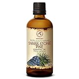 Zirbelkieferöl 100ml - Naturliche & Reines Ätherisches Zirbenöl - Pinus Cembra - Zirben Öl für Sauna - Aromatherapie - Aroma Diffuser - Naturreines Öl aus der Zirbe - Arvenöl