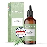 Rosmalin® Rosmarinöl Haare | Haarwachstum beschleunigen | 100% Bio | Kopfhautbehandlung für mehr Haare - Haaröl für Frauen & Männer - Zertifizierte Naturkosmetik für die Kopfhaut